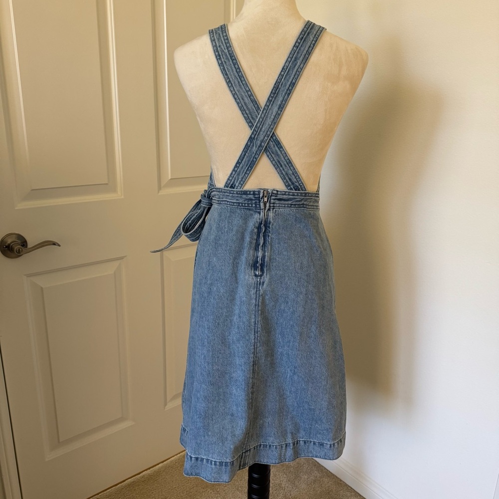 Aritzia Denim Forum denim wrap dress size 2 NWT - Picture 4 of 8